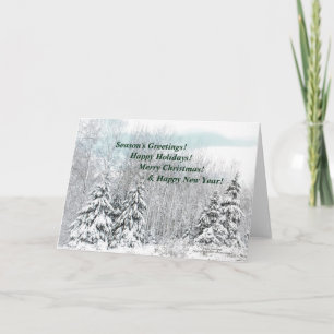 Winterschneefaden! Feiertagskarte