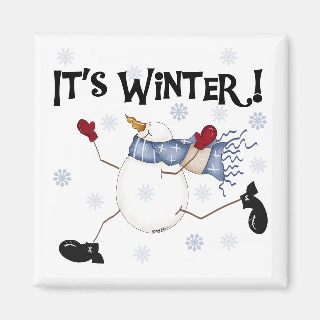 Winterschneeferien Magnet (Vorne)