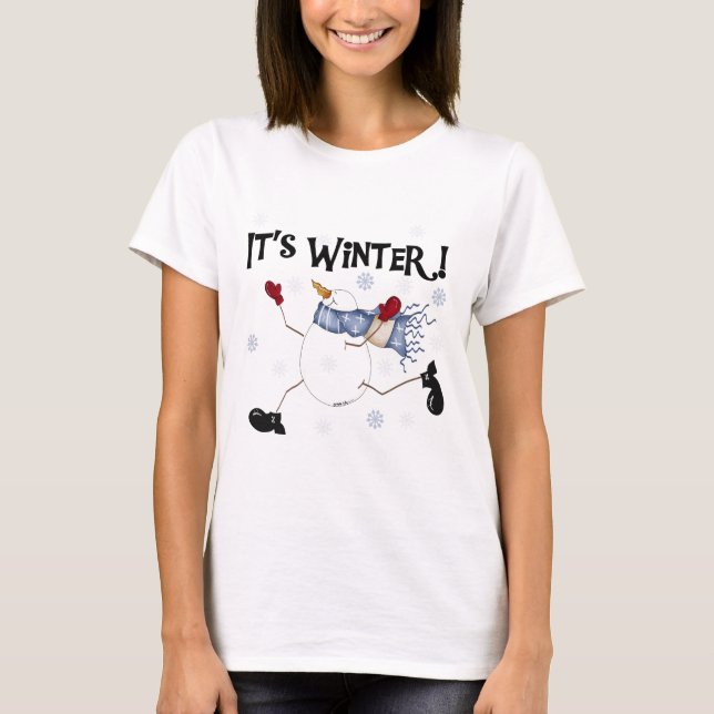 Winterschneeferien T-Shirt (Vorderseite)
