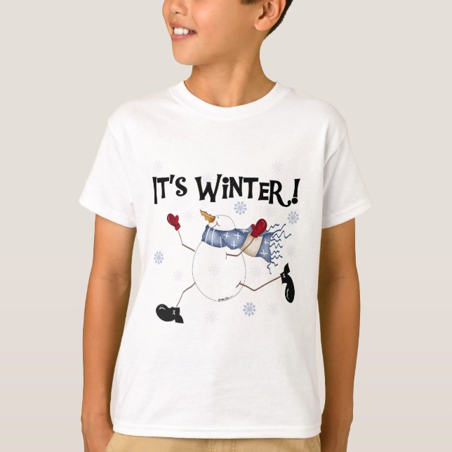 Winterschneeferien T-Shirt (Vorderseite)