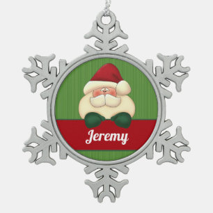 Winterschneeflake mit dem Namen und dem Weihnachts Schneeflocken Zinn-Ornament