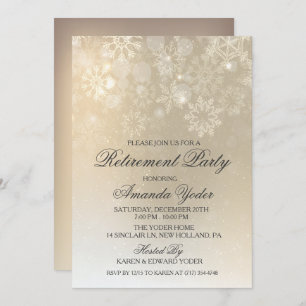 Winterschneeflocke Einladung zur Pensionierung