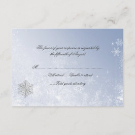 Winterschneeflocke Hochzeitkarte RSVP Karte