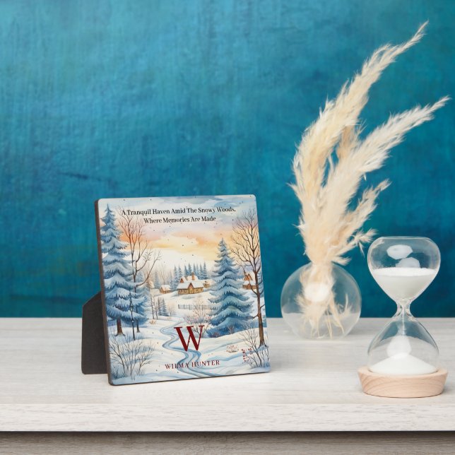 Winterschneeflocke im Wald Monogram Fotoplatte (InSitu)