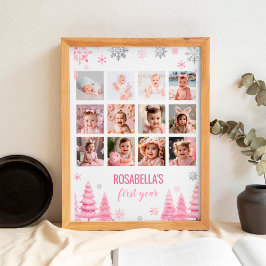 Winterschneeflocke - Meilenstein im Foto Poster