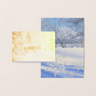 Winterschneeflocke personalisieren das Schicksal d Folienkarte