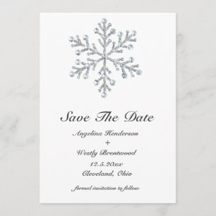 Winterschneeflocke Save the Date