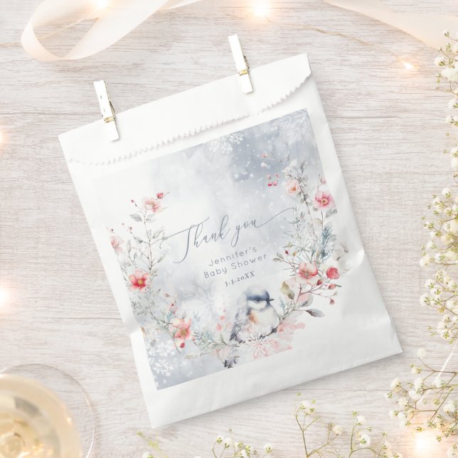 Winterschneeflocken Baby seine Kälte draußen Geschenktütchen (Ausgeschnitten)