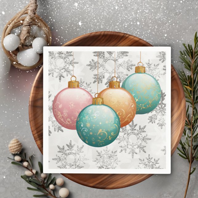 Winterschneeflocken Balls Ornaments Kinderdusche Serviette (Von Creator hochgeladen)