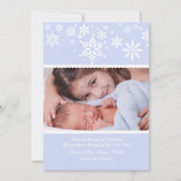 Winterschneeflocken Blue Foto Card