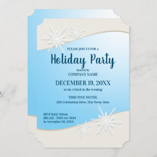 Winterschneeflocken Corporate Holiday Party Einladung