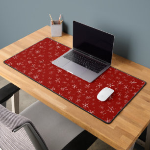 Winterschneeflocken Desk Mat Schreibtischunterlage
