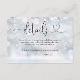 Winterschneeflocken - Details zum Heart Script bei Begleitkarte