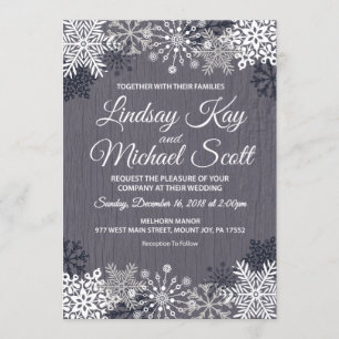 Winterschneeflocken Einladung