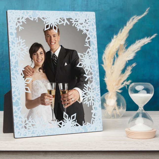 Winterschneeflocken Fotoplatte (Seite)