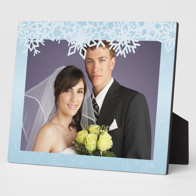 Winterschneeflocken Fotoplatte (Seite)