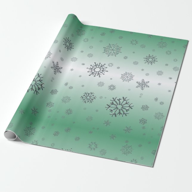 Winterschneeflocken Geschenkpapier (Ungerollt)