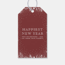 Winterschneeflocken glückliche Ferien Geschenkanhänger