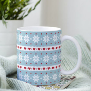 Winterschneeflocken Herz-Designer Kaffeezubereitun Kaffeetasse
