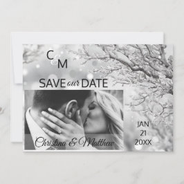 Winterschneeflocken Hochzeit RETTE UNSER DATUM | F Save The Date