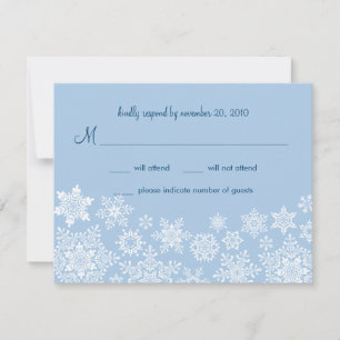 Winterschneeflocken Hochzeitkarte RSVP