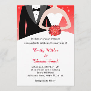 Winterschneeflocken Hochzeitliche Einladung Brautb