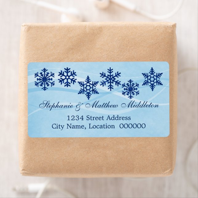 Winterschneeflocken Hochzeitmarken (Insitu)