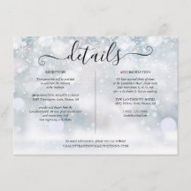 Winterschneeflocken Hochzeitsinformationen