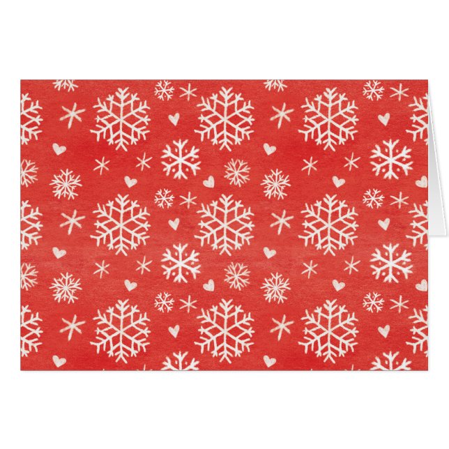 Winterschneeflocken-Hörmuster (Vorderseite (Horizontal))