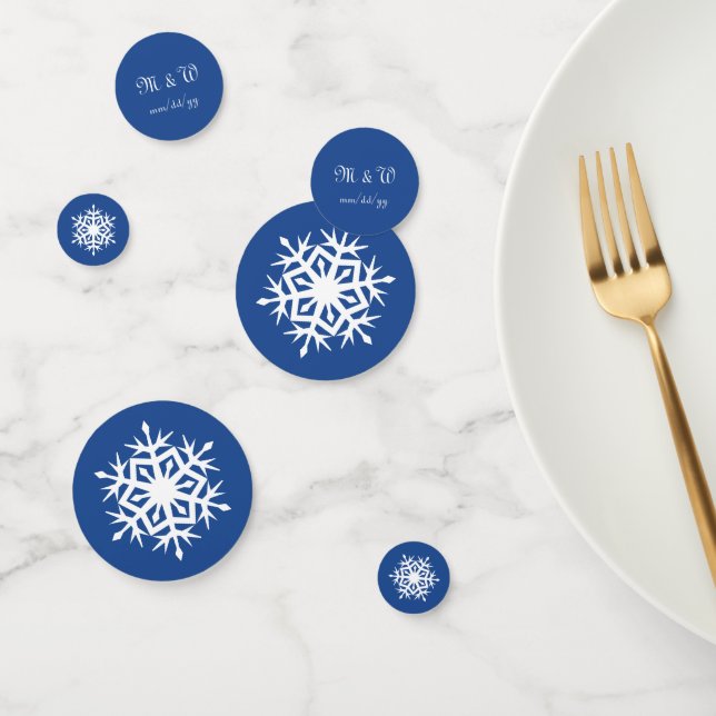 Winterschneeflocken im Blauen Tischfetti Konfetti (Gruppe)