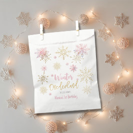 Winterschneeflocken im Glitzer der Nationalstaaten Geschenktütchen