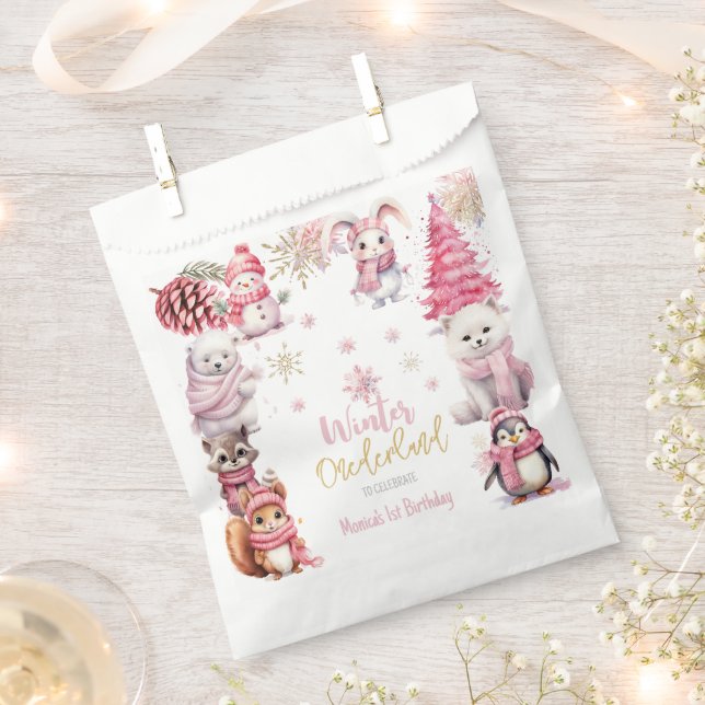 Winterschneeflocken im Glitzer der Nationalstaaten Geschenktütchen (Ausgeschnitten)