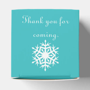 Winterschneeflocken in Türkis Gefälligkeitsbox Geschenkschachtel