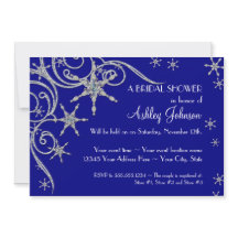 Winterschneeflocken Jewels Bling Swirl Dusche lädt