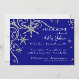 Winterschneeflocken Jewels Bling Swirl Dusche lädt Einladung