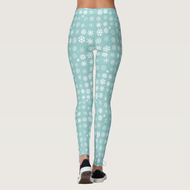 Winterschneeflocken Leggings (Rückseite)