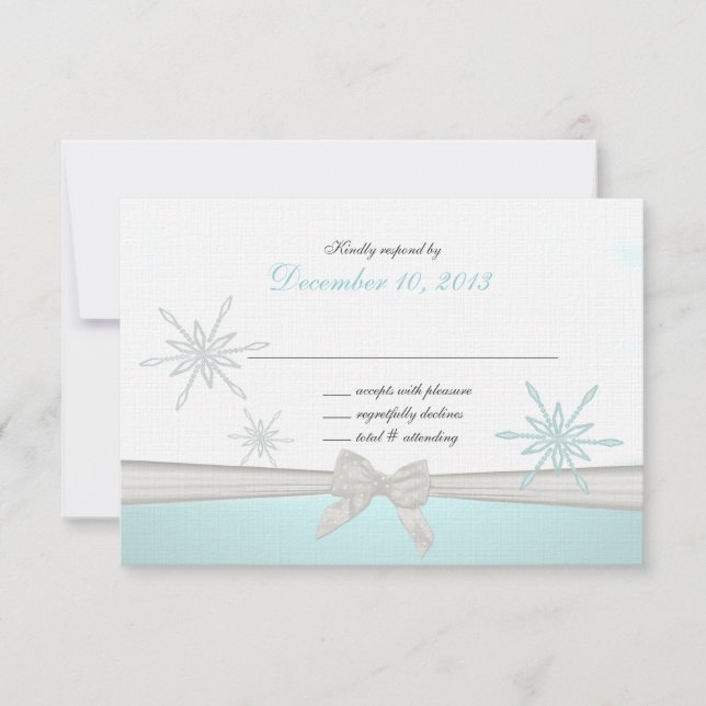 Winterschneeflocken mit schlechter offizieller Rea RSVP Karte (Vorderseite)