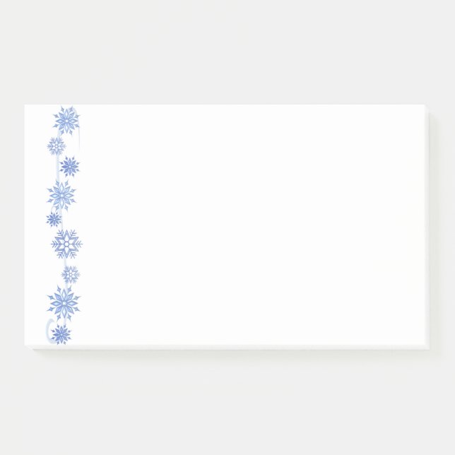 Winterschneeflocken - Nachhinweise Post-it Klebezettel (Vorderseite)