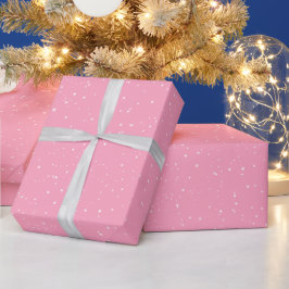 Winterschneeflocken pink geschenkpapier