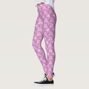 Winterschneeflocken pink leggings
