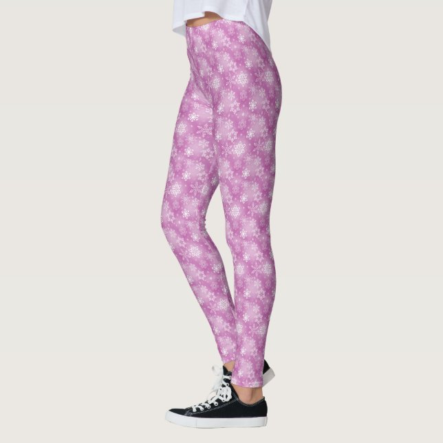 Winterschneeflocken pink leggings (Links)