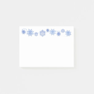 Winterschneeflocken post-it klebezettel