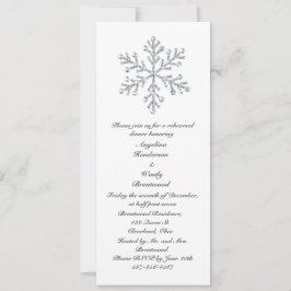 Winterschneeflocken Probe Abendessen Einladung