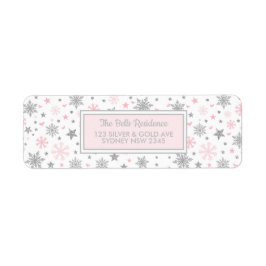 Winterschneeflocken Rosa Silver Geburtstagsparty D