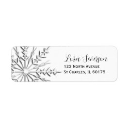 Winterschneeflocken-Rücksendeadresse