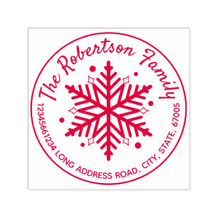 Winterschneeflocken-Rücksendeadresse Permastempel