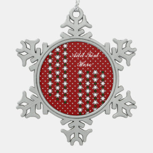 Winterschneeflocken Schneeflocken Zinn-Ornament