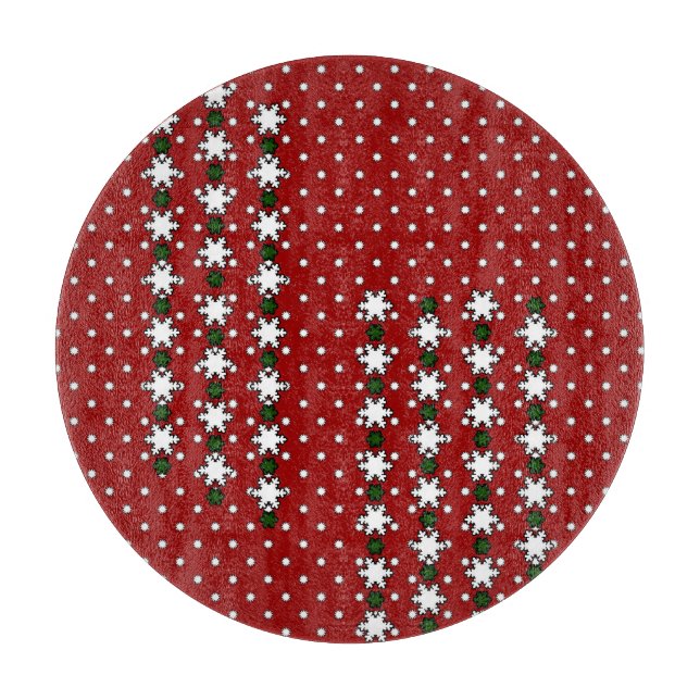 Winterschneeflocken Schneidebrett (Vorderseite)