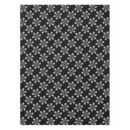Winterschneeflocken Schwarz-Weiß-Weihnachtsschnee Tischdecke
