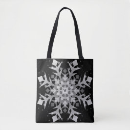 Winterschneeflocken Schwarze Allround-Print-Tasche